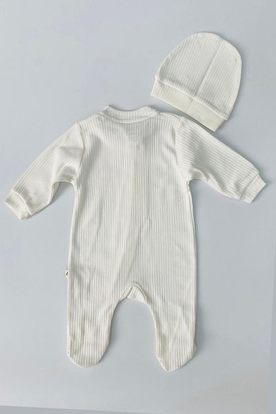 TUOBEBE Gazelle Printed 100% Cotton Unisex Corded Style Baby Jumpsuit
