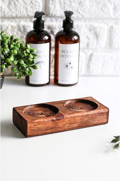 LALEZEN HOME STD Brown Σετ 2 Κλασικές Ξύλινες Βάσεις