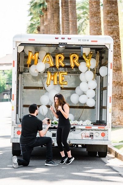 MFM Party Marry Me Gold Foil Balloon Marriage Proposal Set