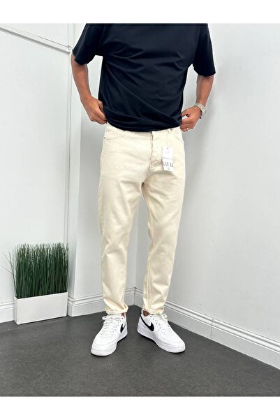 BDRMAN Παντελόνι Boyfriend Cream Color