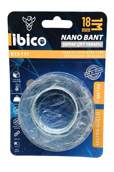 efmues Double Sided Nano Tape - 1 Meter, 18mm, Strong Adhesive Bantu
