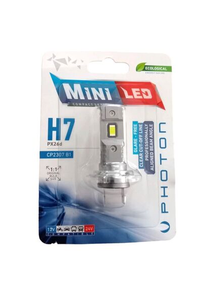 POLATLI OTO AKSESUAR Mini H7 12-24v Compact Led (TEKLİ BLİSTER) Cp2307 B1