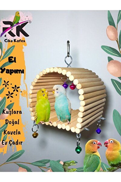Ciko Kafes كافيلا للطيور بيت الطيور مع أجراس خشبية