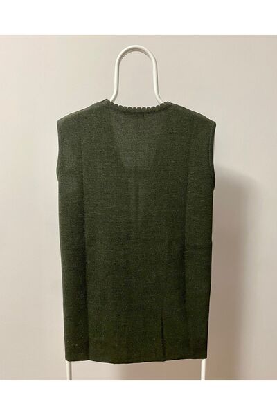 we are the best UYSALİDA Kadın Orta Yaş Ve Üzeri Triko Örgü Düğmesiz Anne Yelek