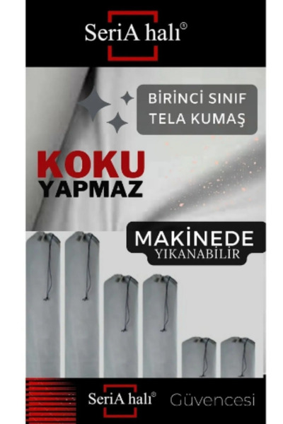 Genel Markalar 6 M2 Halı Için 4 Adet Halı Koruma Kılıfı Gri Hurç Bağcıklı