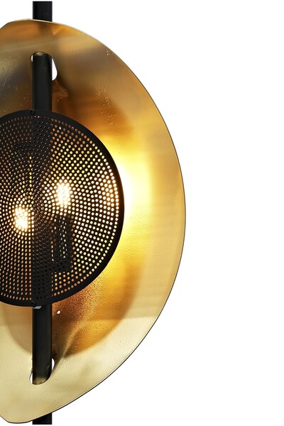 pulchino Siyah/sarı Yaldız Boyalı Modern Lambader Plc-1202-l-bsy