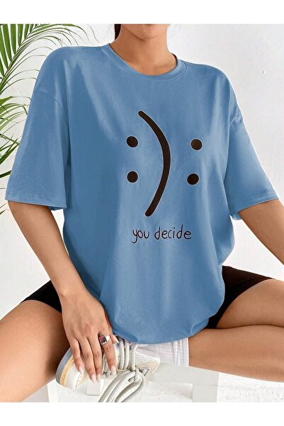 Deocept Γυναικείο μπλουζάκι Salas Oversize - You Decide Printed, Boyfriend Cut