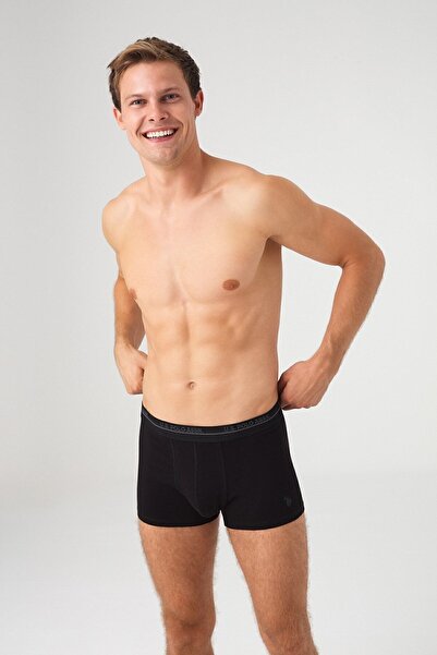 U.S. Polo Assn. Ανδρικό Anthracite Melange - Μαύρο Boxer 2 τεμαχίων 80353