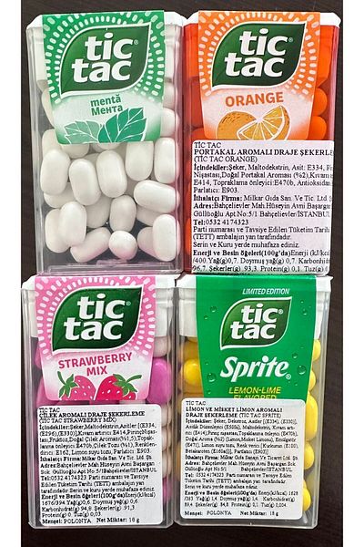 Tic Tac 4 Types of Sugar Trial Pack
