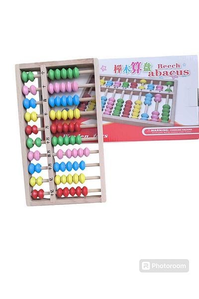 AyasEğiticiOyuncak Montessori Natural Wooden Colored Number Beaded Educational Developer Abacus