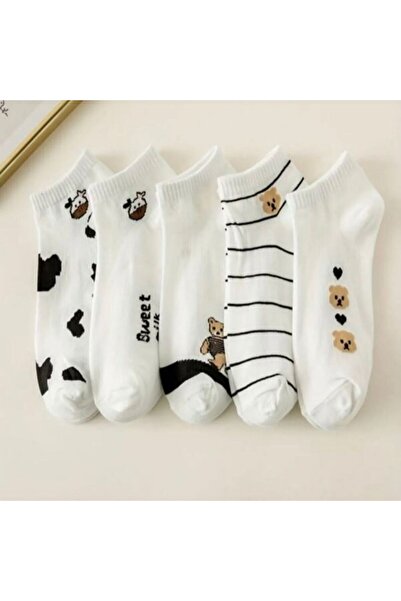 Çorap Kurdu 5 db mintás női cipó zokni készlet