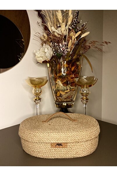 ASL CONCEPT سلة بيضاوية من خوص الجوت 28x20