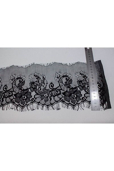 ÖZPAŞ TEKSTİL VE AKSESUAR 16cm X 3 Mt Lace Cherry Blossom Bearded Edge