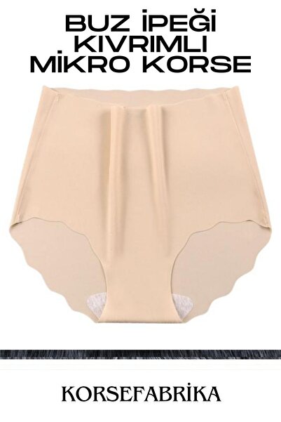 KORSEFABRİKA Chiloți din mătase cu talie înaltă tăiați cu laser cu urme de gheață - Corset elastic respirabil și fără cusături