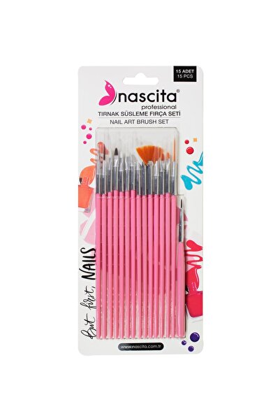 nascita 15li Pembe Tırnak Fırça Seti - 05