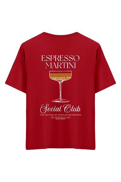 Mounte Bianca Unisex Espresso Martini - Tricou supradimensionat