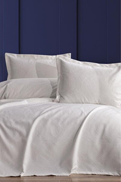 Çeyiz Diyarı Set Aren Double Pique - 3 Piese, 240x260 Crem