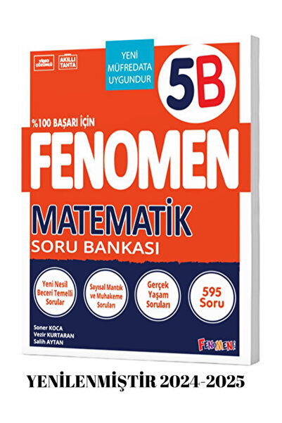 Fenomen Yayıncılık FENOMEN 5 MATEMATIK (B) SORU BANKASI YENİ ÜRÜN