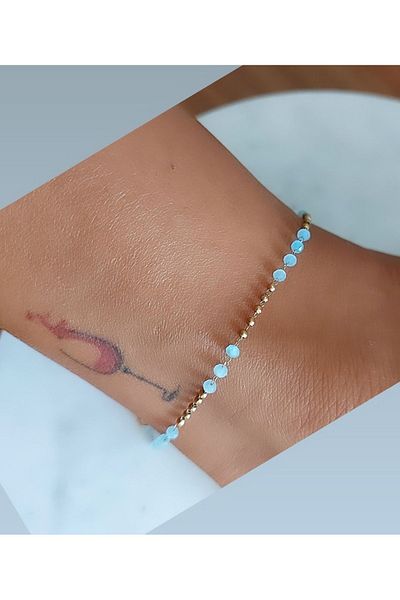 Atölye Eliz 316L Surgical Steel - Crystal Bead Detailed Anklet