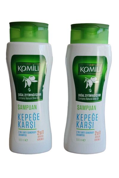 Komili 500 ML Charcoal 2 Pack (Arada Cream) Anti-Dandruff Shampoo - 2 Pieces