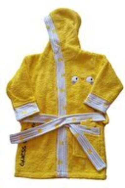 Miniworld Unisex Çocuk Sarı Civcivli Pamuklu Bornoz Kam2015428