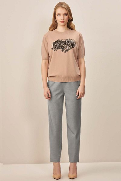 Guitar Gray Straight Leg Woven Trousers