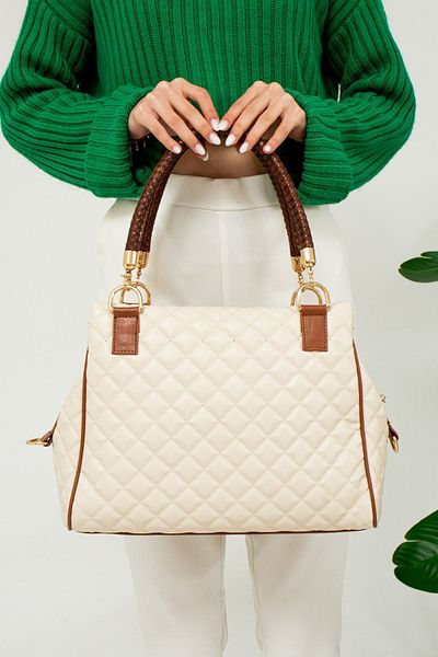 mıchael polo Quilted 3 Compartment Shoulder and Shoulder Bag