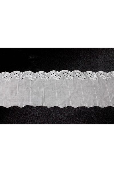 ÖZPAŞ TEKSTİL VE AKSESUAR Fisto 8 cm X 3 Mt White Guipure Daisy