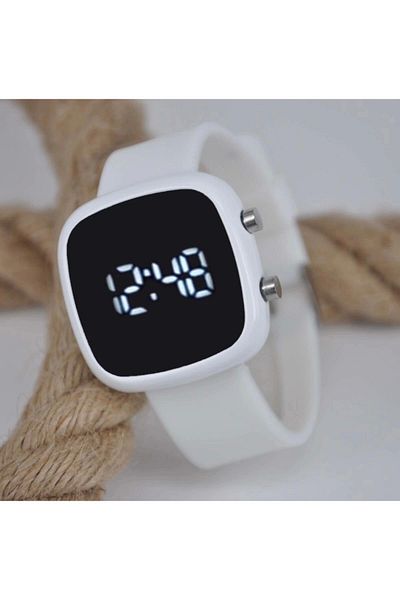 WatchArt White Silicone Corded Knob Calendar Young Women's Wristwatch Mls-1001