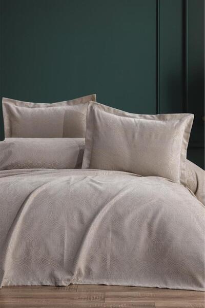 Çeyiz Diyarı Aren Double Pique Σετ - 3 Τεμάχια, 240x260 Cappucino
