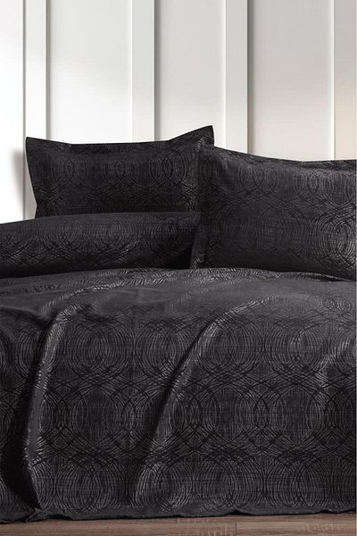 Çeyiz Diyarı Aren Double Pique Σετ - 3 τεμαχίων, 240x260 Anthracite