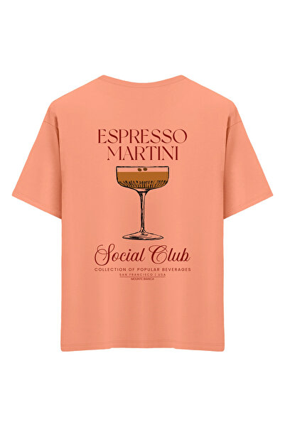 Mounte Bianca Unisex Espresso Martini - Oversize kroj T-shirt