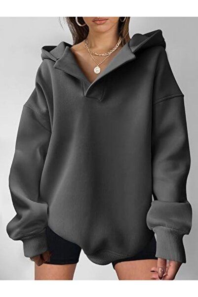 MOONBULL Світшот з капюшоном в стилі унісекс з великим капюшоном