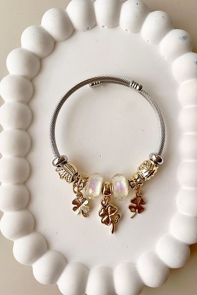 Fubena 8005 Model Clover Steel Bracelet - Dangle