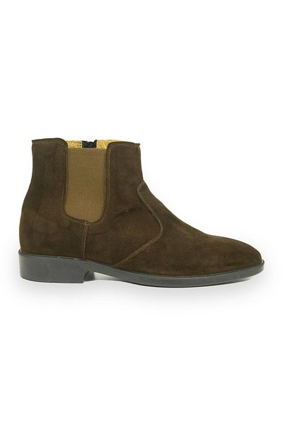 Elevold 7/ 9cm Height Increasing Handmade Genuine Leather Suede Chelsea Model Hidden Heel Men's Boots Short Boots