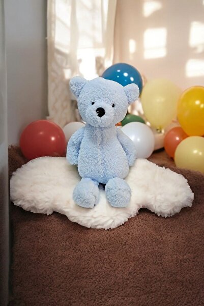 hey me: lisa Sevimli Mavi Peluş 50 cm Ayı Oyuncak Ayıcık En Güzel Hediyeler
