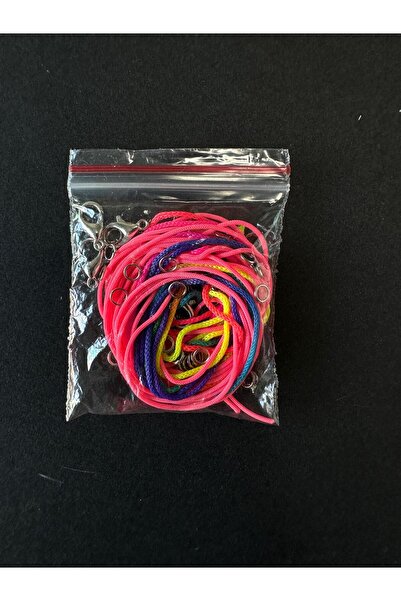 LİVZA BİJUTERİ 2 Renk 4 metre paraşüt ip  takı yapım yardımcı set