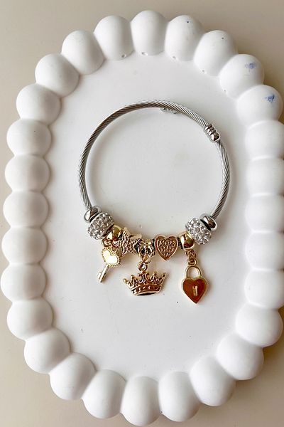 Fubena 8021 Model Royal Crown - Dangle Steel Bracelet