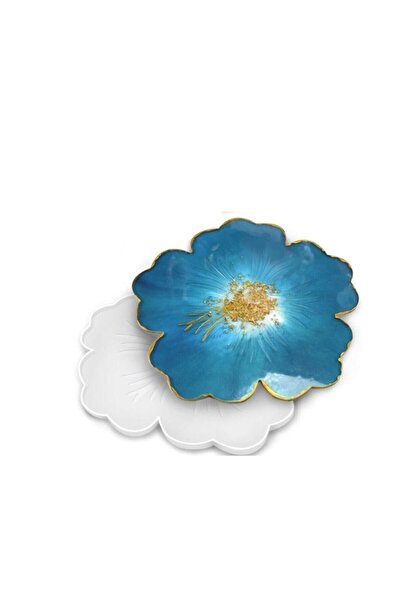 Şenhomee Epoksi Kalıp Silikon Kalıp Tepsi Desenli Papatya Modeli 36.5 Cm