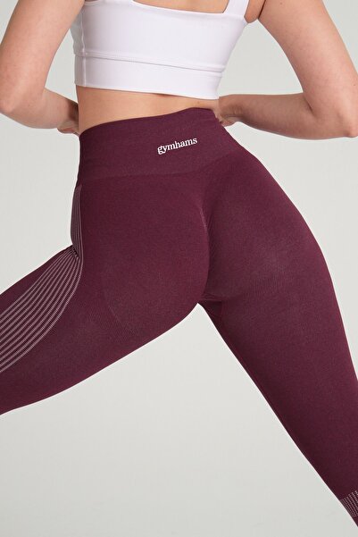 gymhams Plum Hip Gathered Push Up Hip Shaping Sports Fitness Seamless Leggings