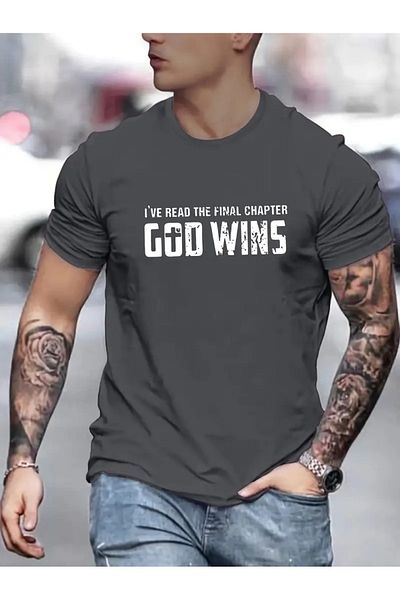 PALPİTO Ανδρικό μπλουζάκι με στάμπα Smoked God Wins