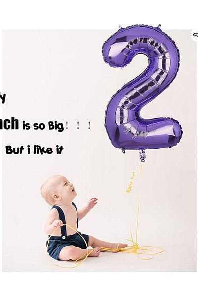 Partifabrik 80 Cm Girl's Lilac Violet Number Foil Balloon