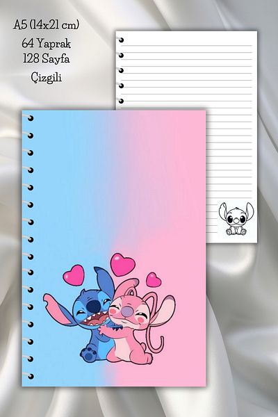daily notebook دفتر ملاحظات مدرسي مخطط حلزوني - 64 ورقة، مقاس A5 (14x21 سم)