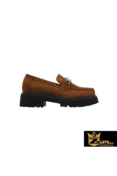 Zaim Kundura Kadın Taba Hakiki Deri Ayakkabı 505320568-1