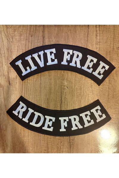 Özden Nakış رقعة خلفية لراكبي الدراجات النارية - حجم كبير، لايف فري لايف