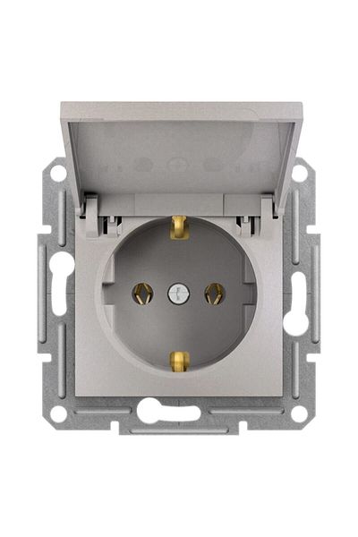 SCHNEIDER Asfora Plus - مقبس مؤرض مغطى، بدون إطار، برونزي Eph3100169