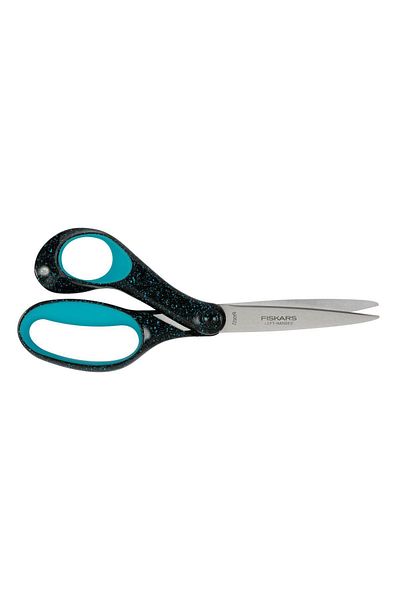 FiSKARS Teal Left-Handed Youth Scissors - 20 Cm, Spotted, Left-Handed/Grad Spray Scissors