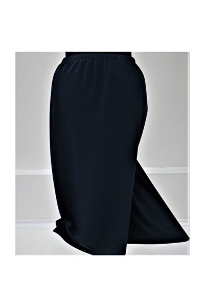 HESNA Μαύρη φούστα καμπάνα με επένδυση Buğra