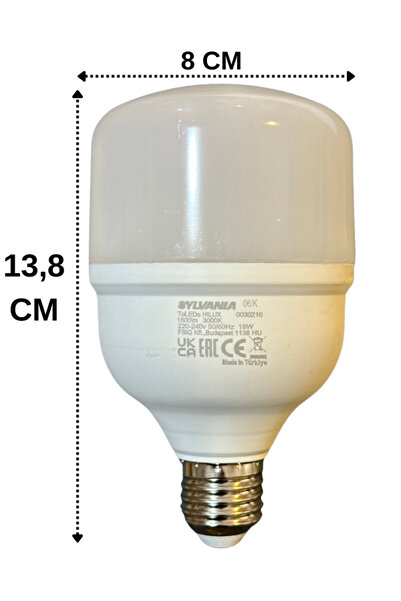 Sylvania 18W 3000K (Sarı Işık) E27 Duylu Torch Ampul
