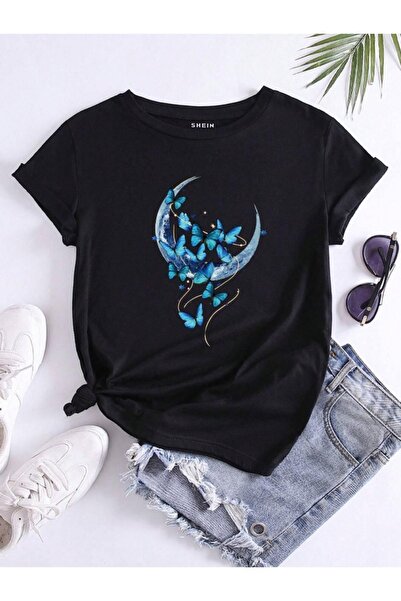 RASCHA Black Blue Moon cu imprimeu Femei Regular tricou